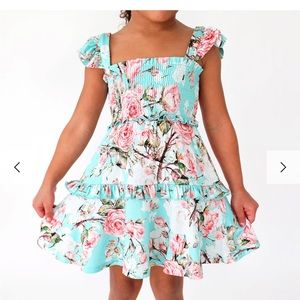 COPY - Spring Rose Flutter Sleeve Smocked Babydoll Dress